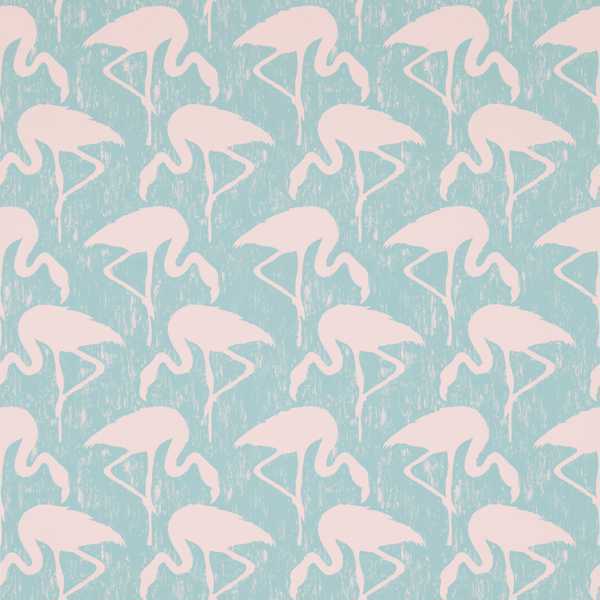 Sanderson Tapet Flamingos Turquoise Pink