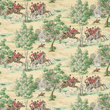 Sanderson Tapet Tally Ho Evergreen/Crimson