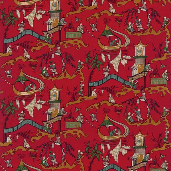 Pagoda River Red/Gold — Sanderson -kangasnäyte