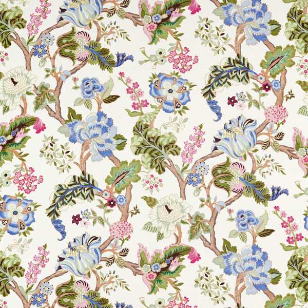 Sanderson Stoff Fusang Tree Peacock Blue