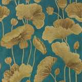 Sanderson Tapete Lotus Leaf Midnight/Copper