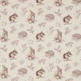 Squirrel & Hedgehog Walnut/Linen — Sanderson -kangasnäyte