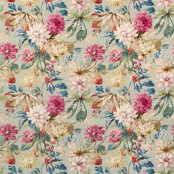 Dahlia & Rosehip Velvet Stoff — Sanderson