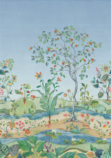 Osborne and Little Mythica Mural Grasscloth Azure -tapetti