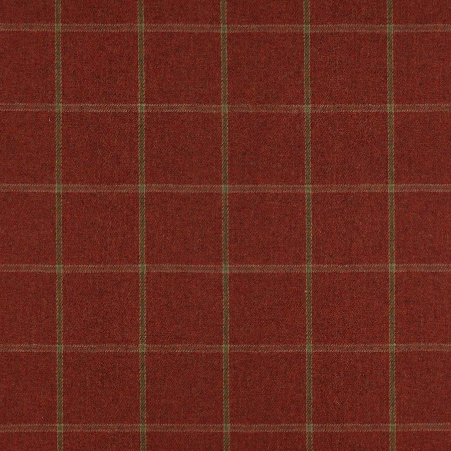 Colefax and Fowler Stoff Lanark Plaid Tomato