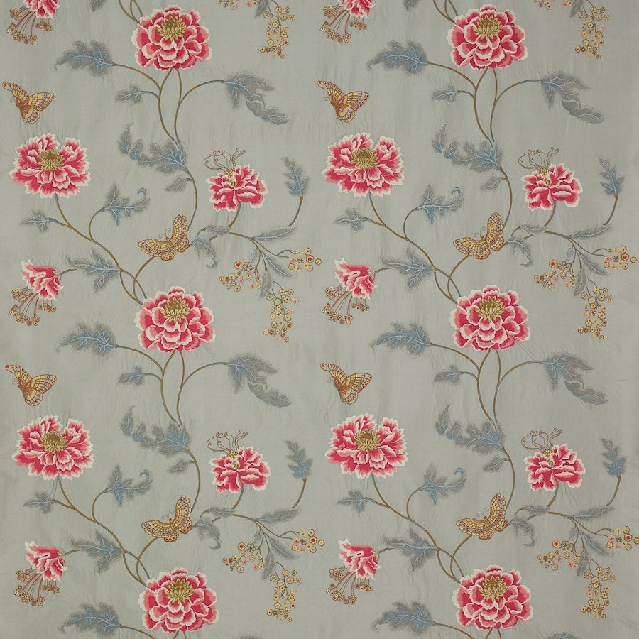 Oriental Poppy Silver — Colefax & Fowler -kangasnäyte