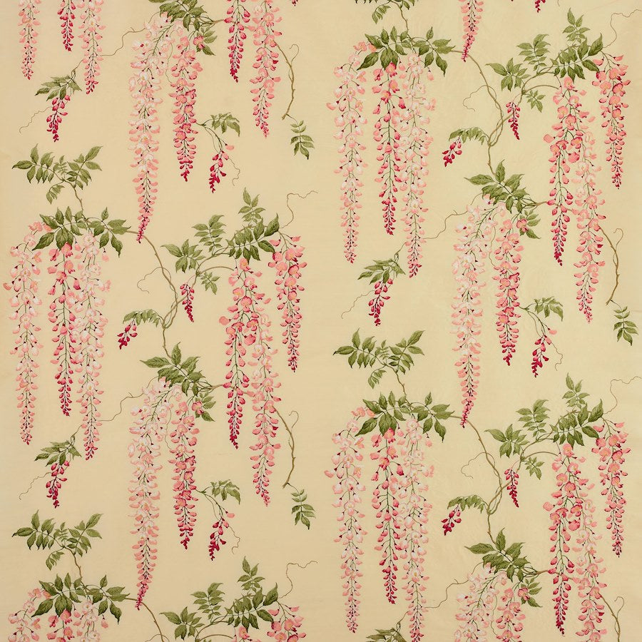 Colefax and Fowler Fabric Seraphina Silk Pink Green