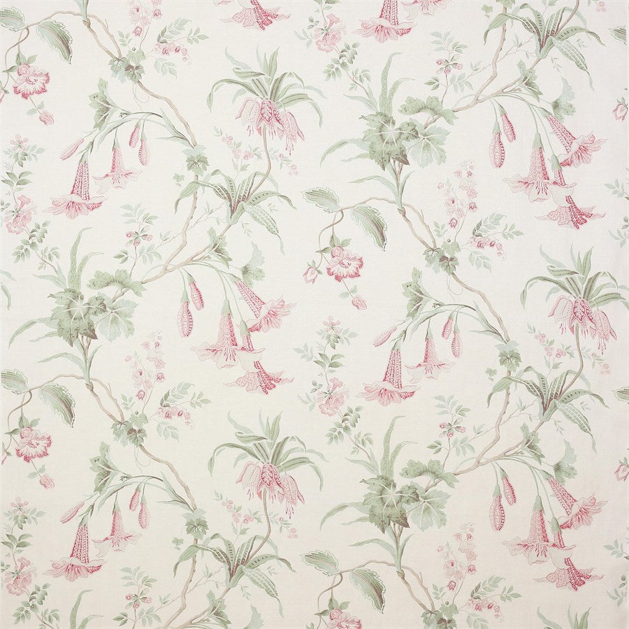 Colefax and Fowler Fabric Datura Pink Green