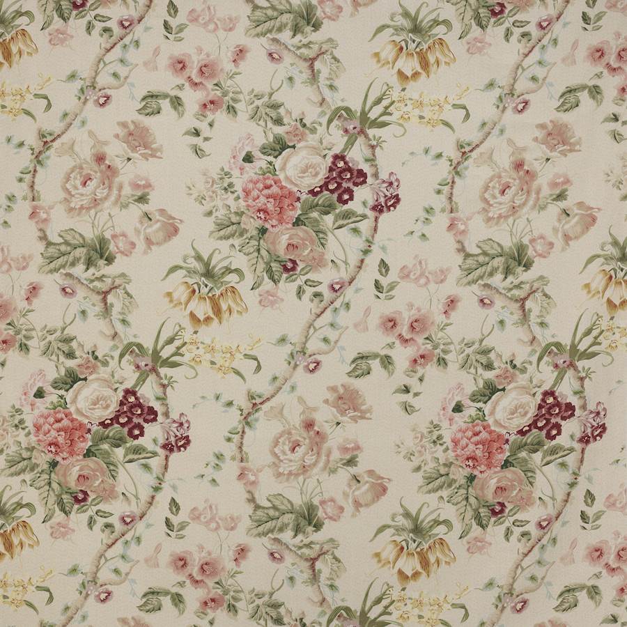Colefax and Fowler Stof Monmouth Pink Green