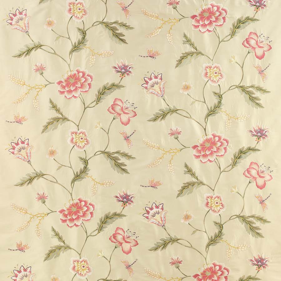 Colefax and Fowler Stoff Passerine Pink Green