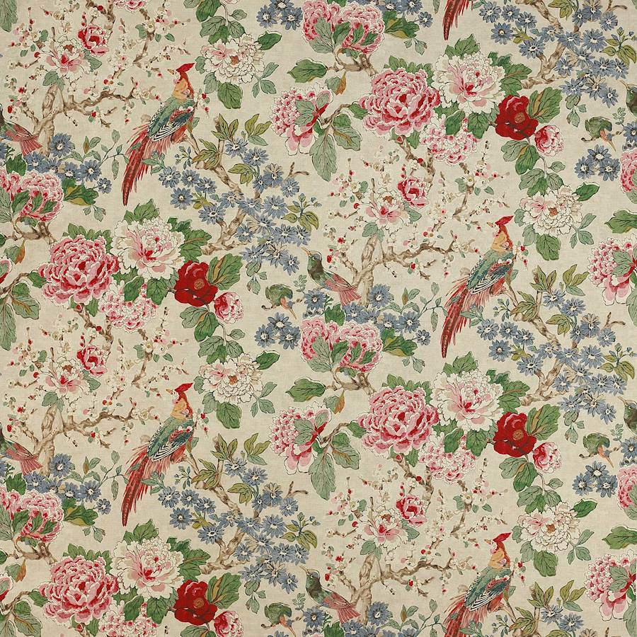 Colefax and Fowler Fabric Jardine Red Green