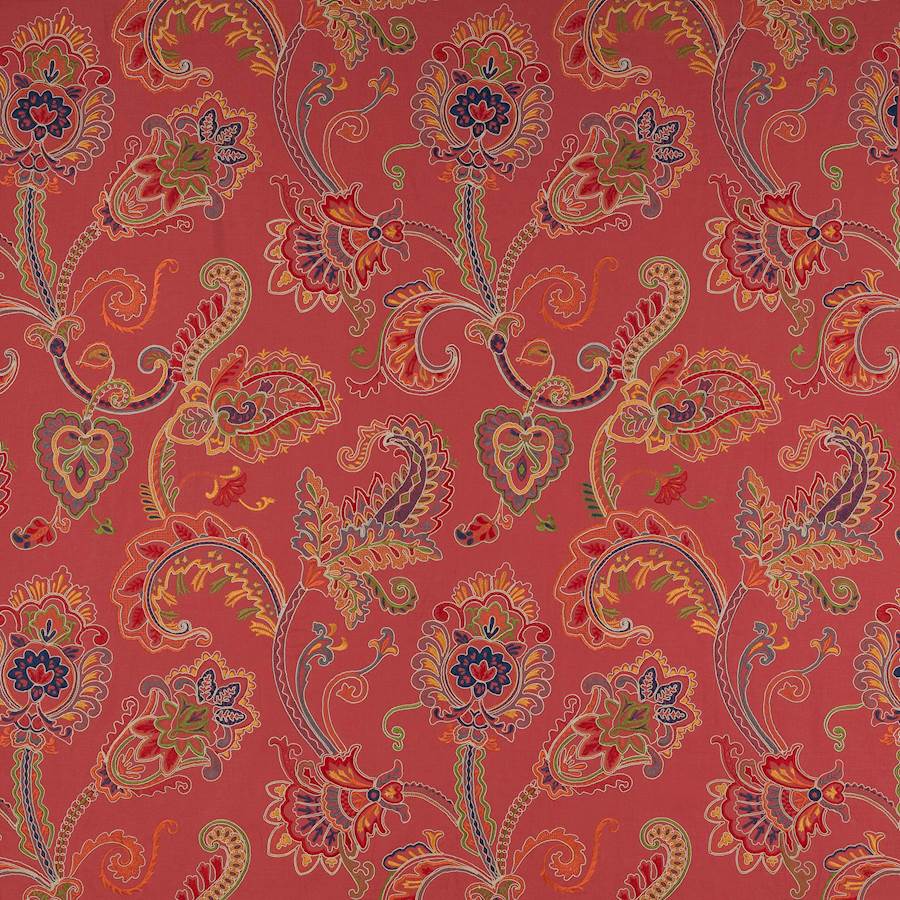 Colefax and Fowler Fabric Carsina Red