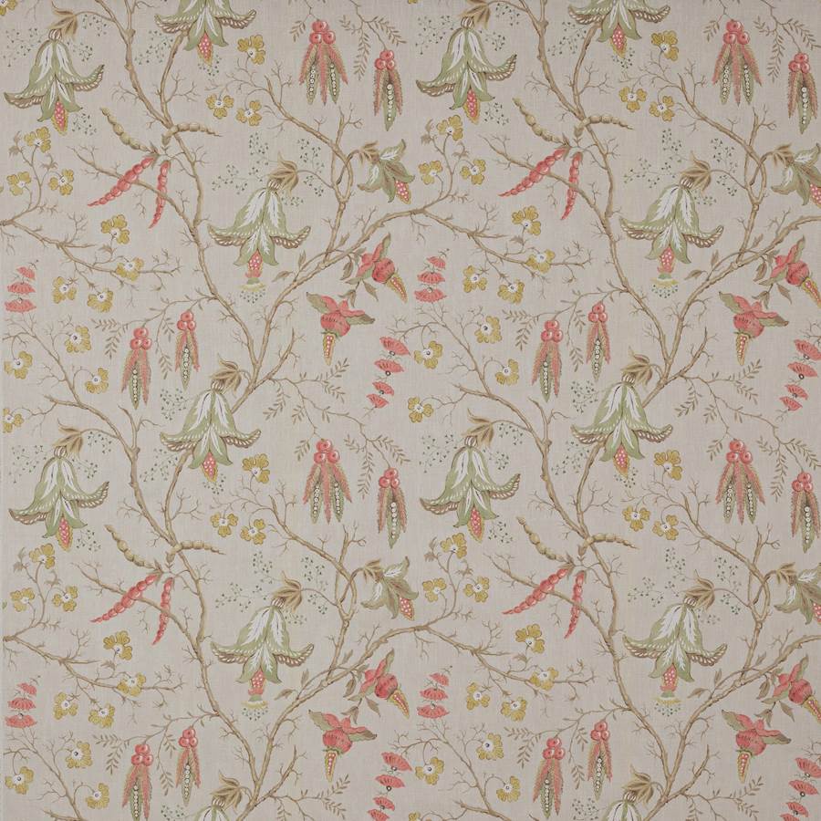 Colefax and Fowler Stof Cristabel Tomato Green