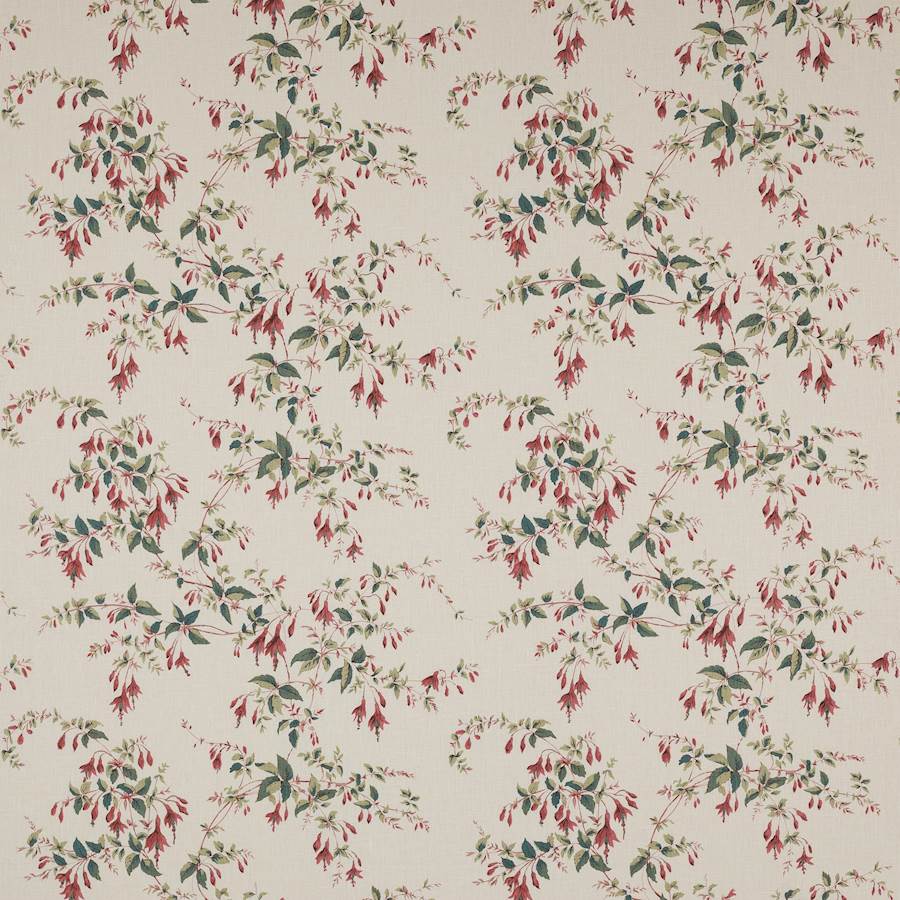 Colefax and Fowler Stoff Fuchsia Red Forest