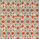Colefax and Fowler Fabric Pashley Tomato Aqua