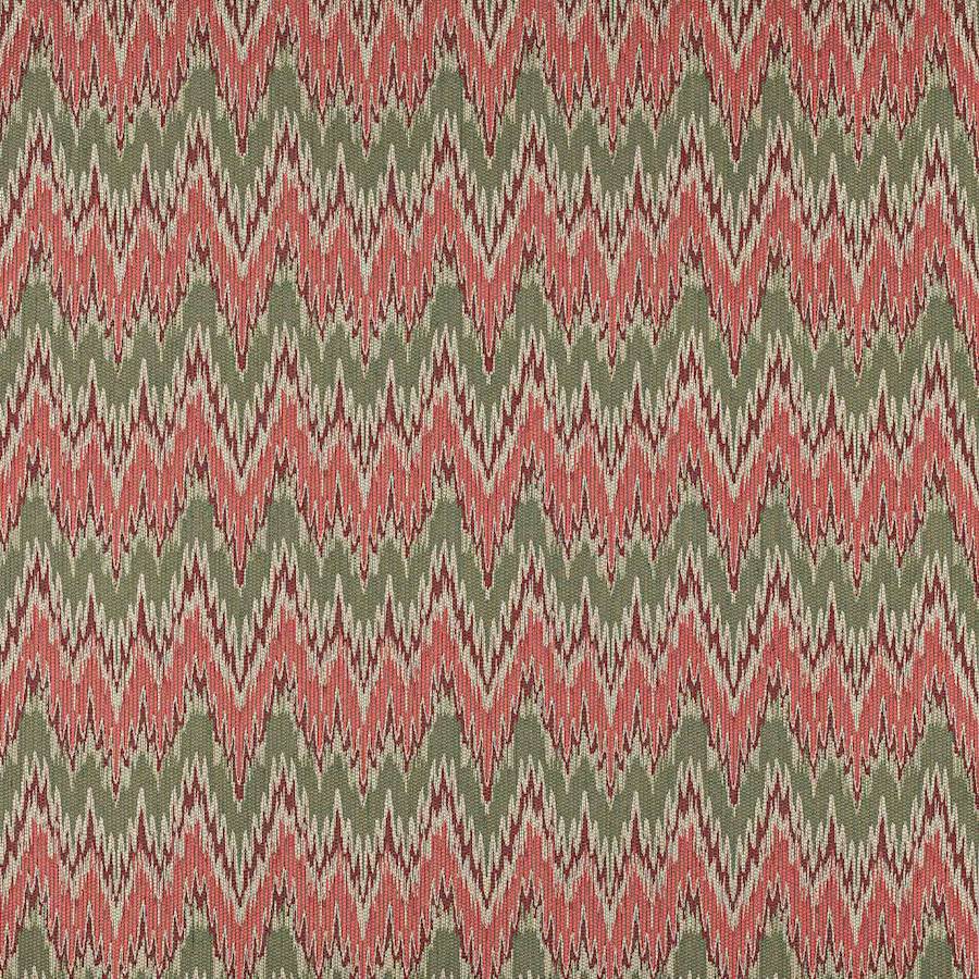 Colefax and Fowler Stof Medora Red Green