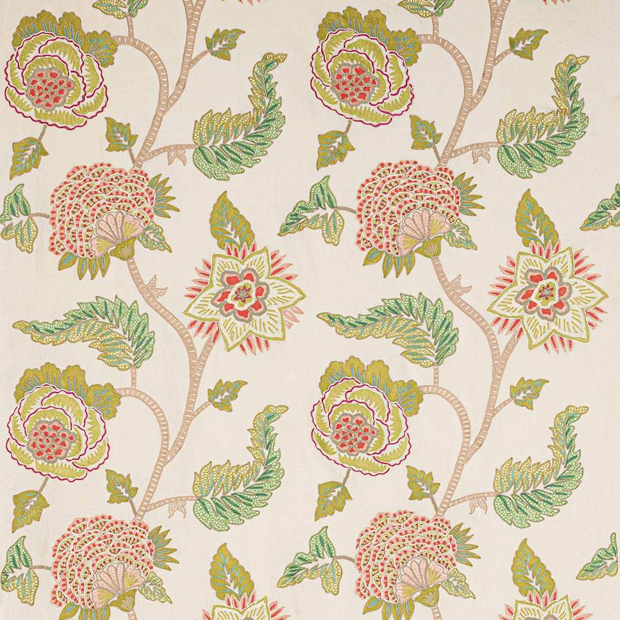 Colefax and Fowler Tyg Jessamine Pink Leaf
