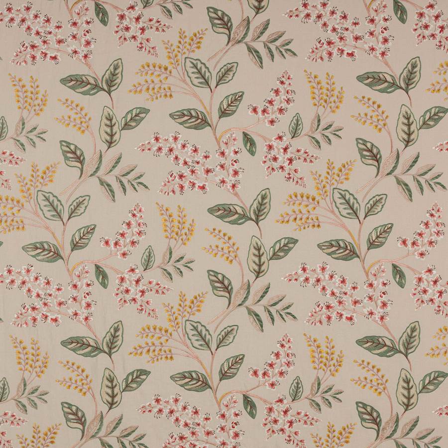 Colefax and Fowler Fabric Fairlight Red Green