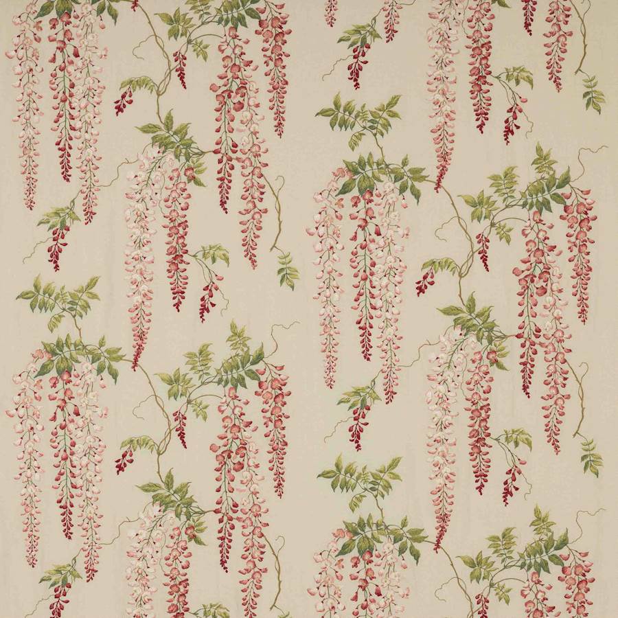 Colefax and Fowler Tyg Seraphina Lin Pink Green