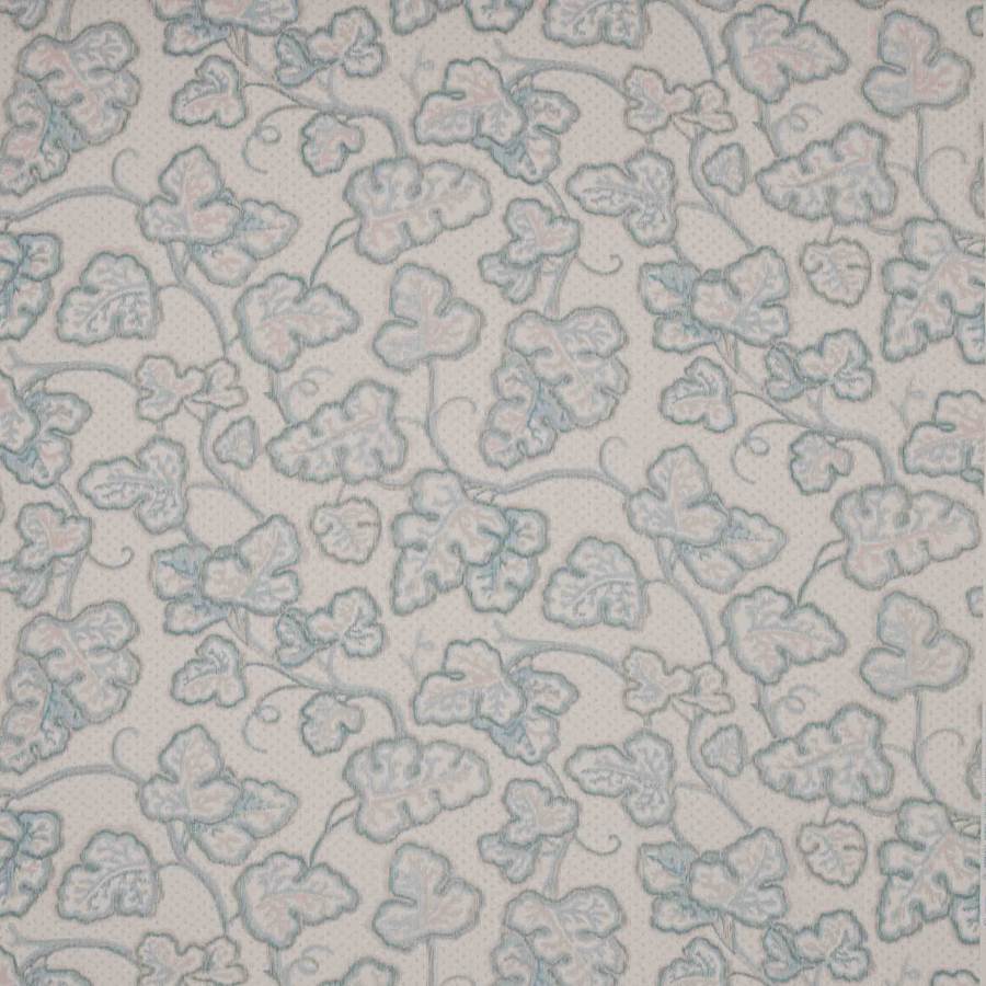 Colefax and Fowler Fabric Leaf Damask Aqua