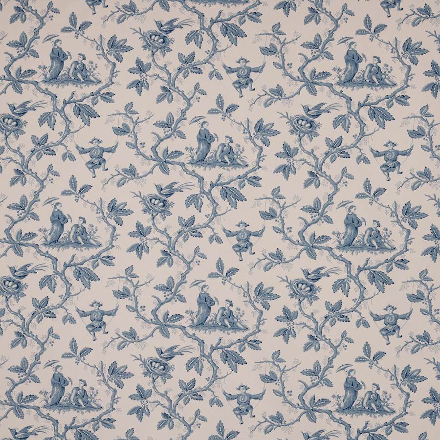 Colefax and Fowler Toile Chinoise Blue -kangas