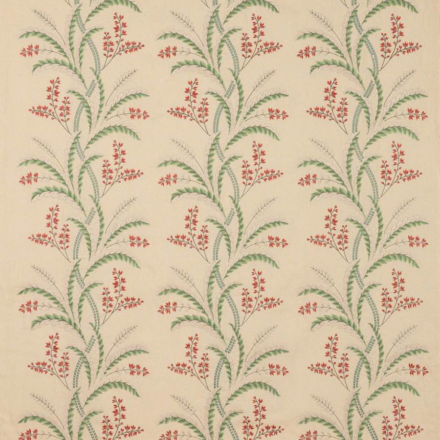 Colefax and Fowler Fabric Melrose Forest Red