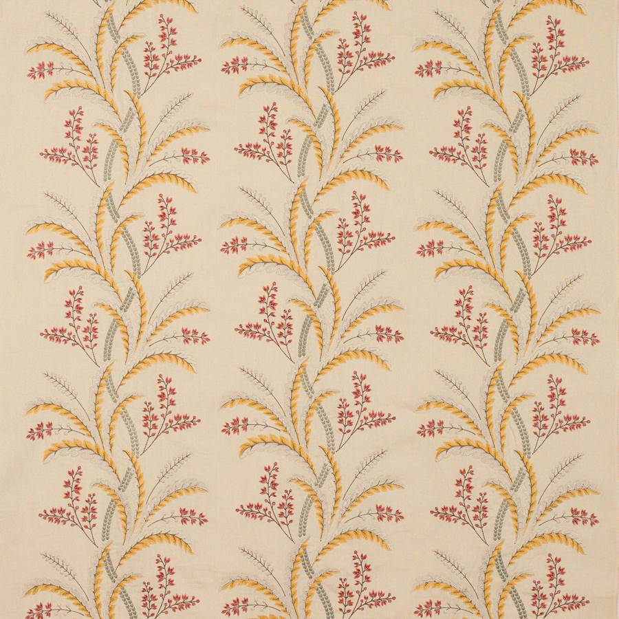 Colefax and Fowler Fabric Melrose Ochre Coral