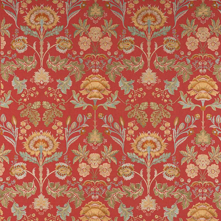 Colefax and Fowler Stoff Dianthus Red