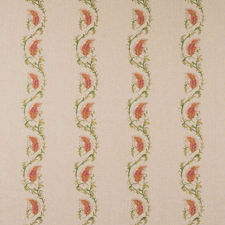 Colefax and Fowler Fabric Leona Red Green