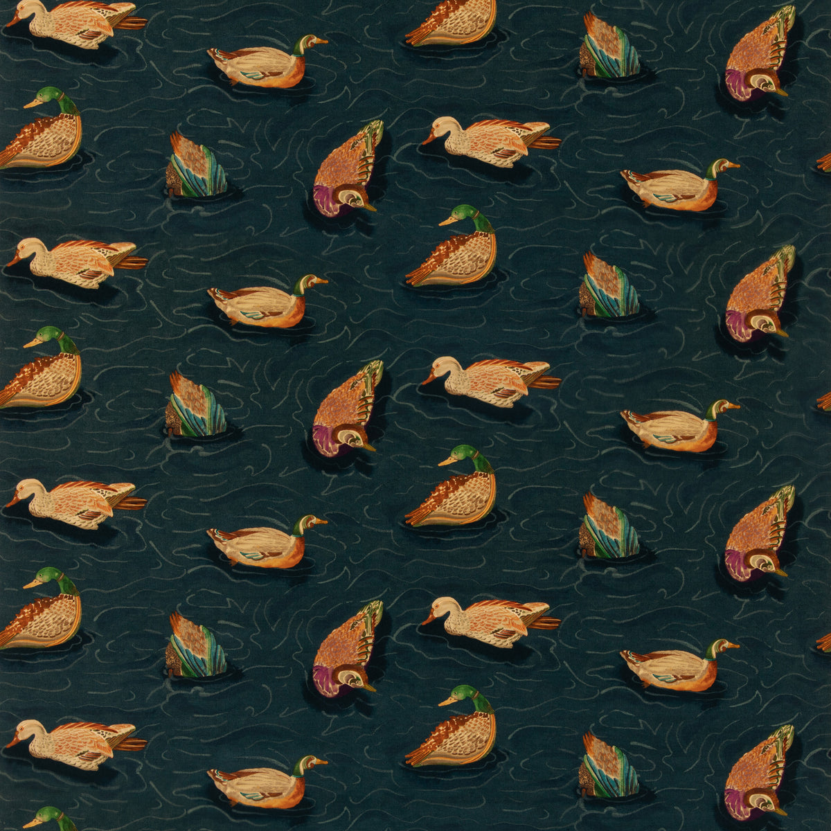 Duck Pond Velvet H Fabric