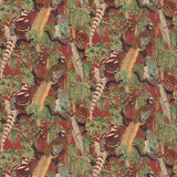 Game Birds Linen K Red/Plum -kangas