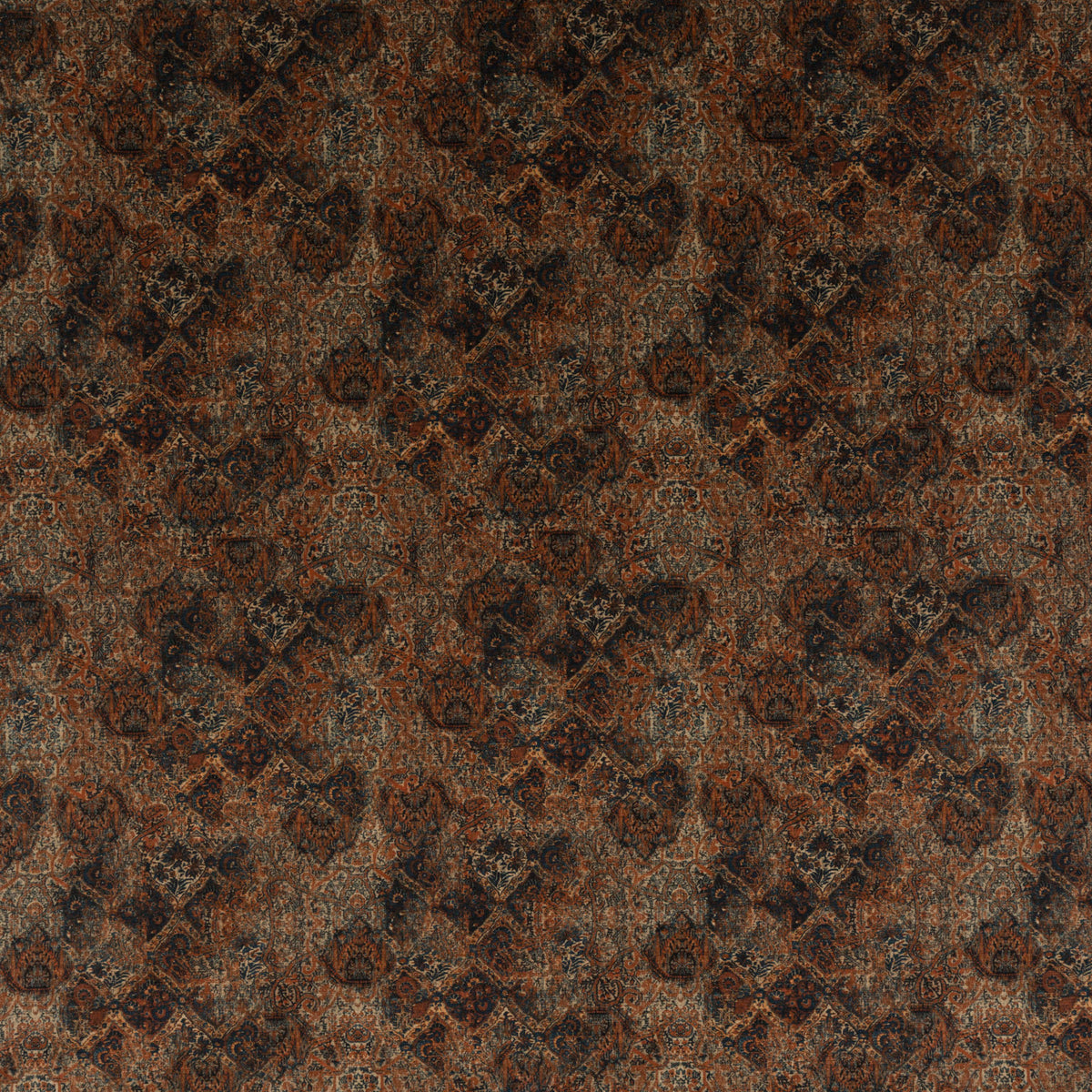 Bohemian Velvet H Teal/Spice stof