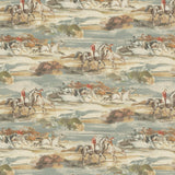 Morning Gallop Linen a Blue/Sand stof