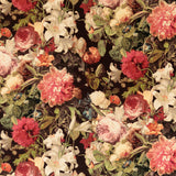 Floral Pompadour Velvet S Red/Plum -kangas