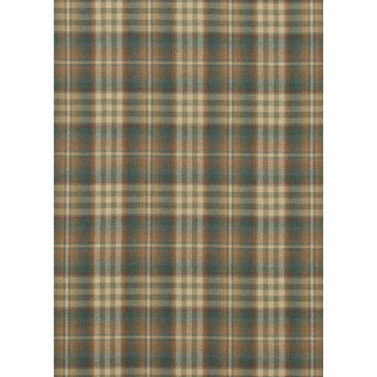Nevis a Teal/Russet fabric