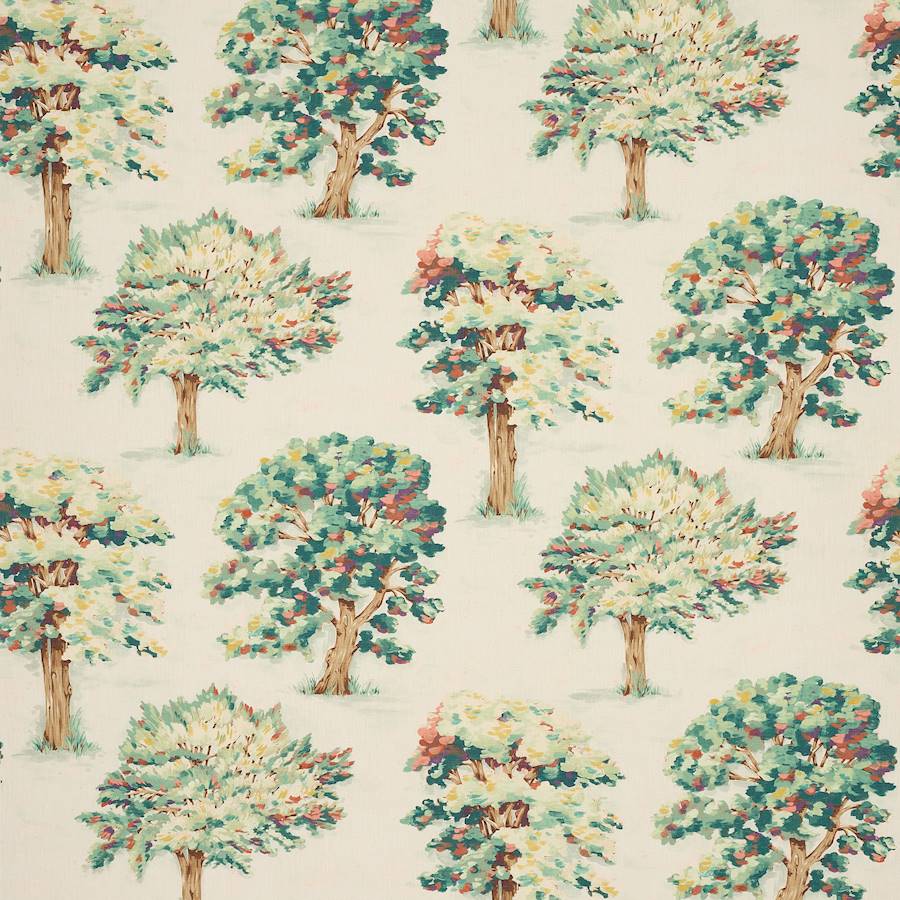 Sylvan Tree Aqua — Jane Churchill stof