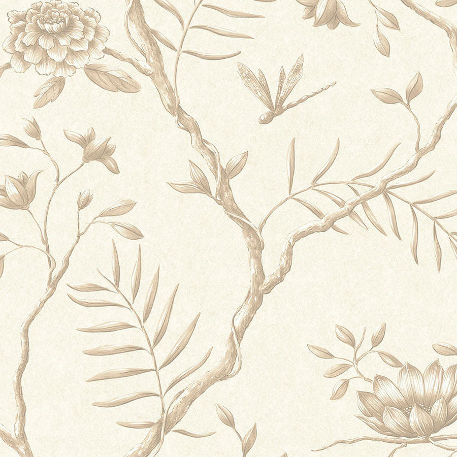 Jasper Peony Mocha — Lewis & Wood wallpaper sample