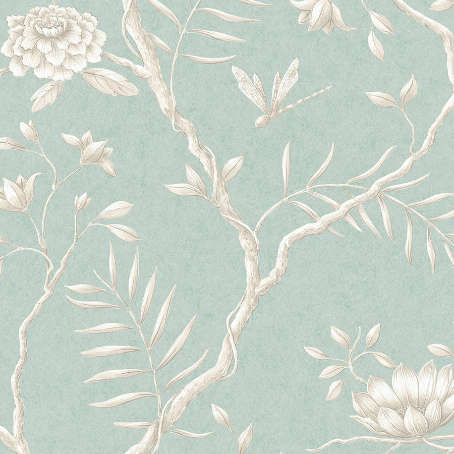 Jasper Peony Green Glaze — Lewis & Wood wallpaper sample