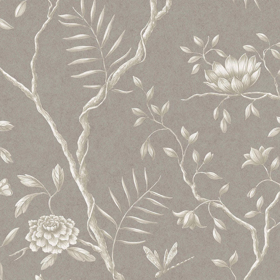 Jasper Peony Wallpaper — Lewis & Wood Metallic Mink
