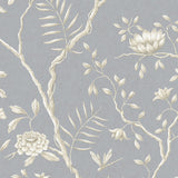 Jasper Peony Wallpaper — Lewis & Wood Metallic Silverstone