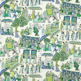 Manuel Canovas Stoff Kalinda Bleu de Prusse