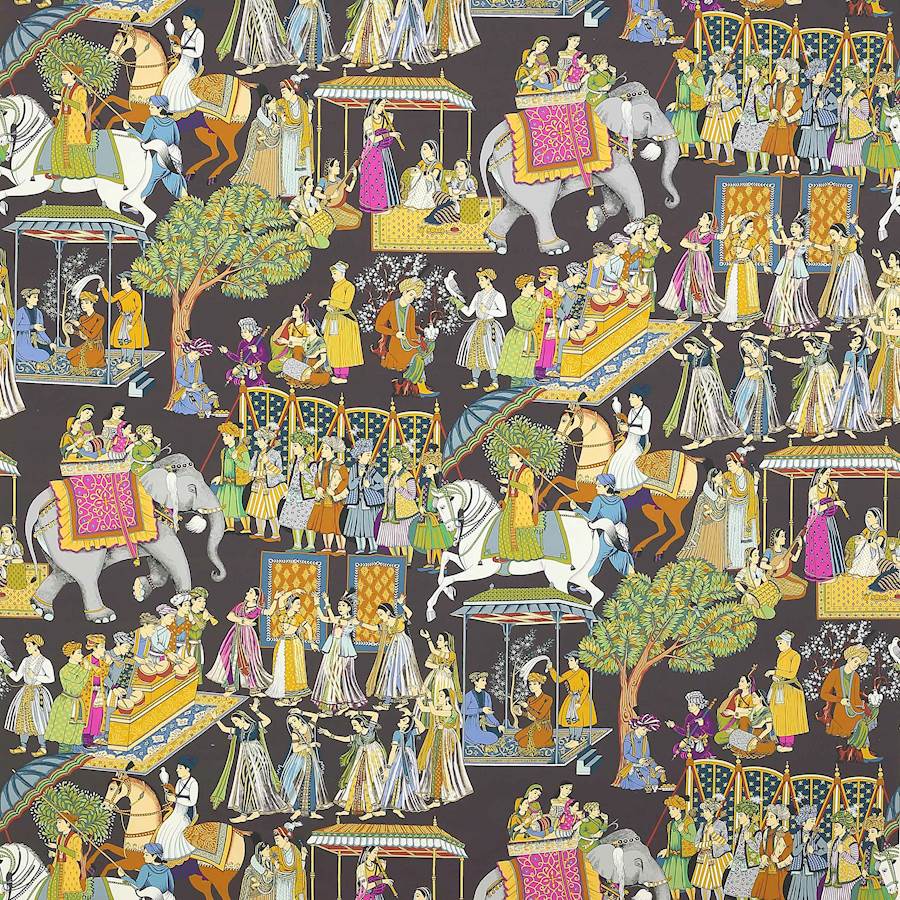 Manuel Canovas Stoff Kalinda Paon