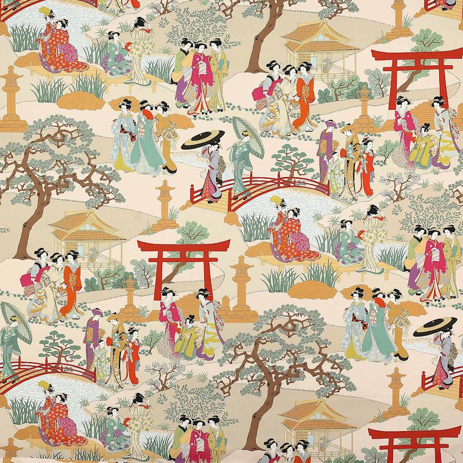Manuel Canovas Stoff Geishas Fuchsia