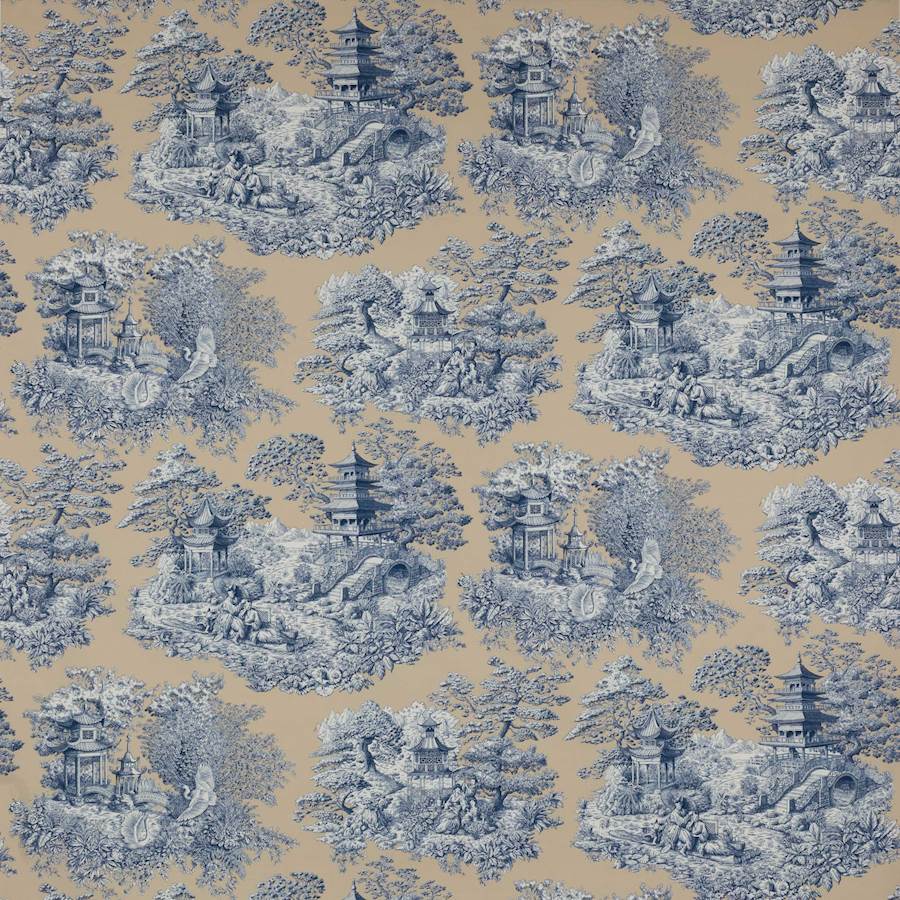 Manuel Canovas Stoff Nara Prusse