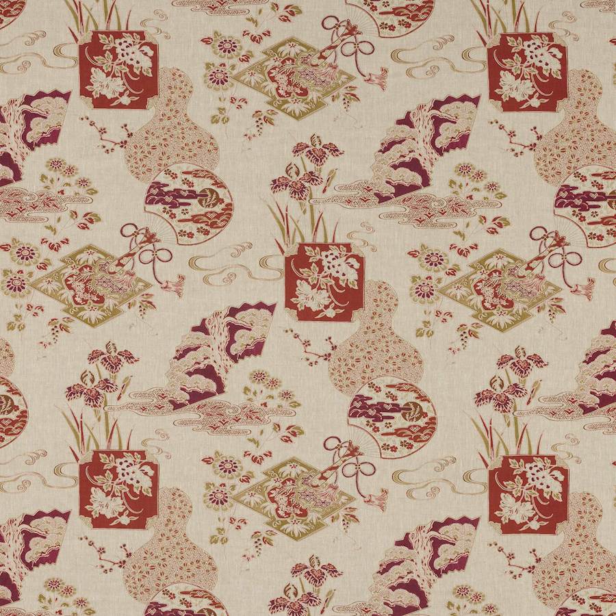 Manuel Canovas Stof Imari Terracotta