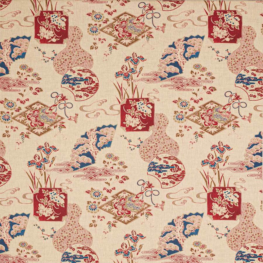 Manuel Canovas Stof Imari Carmin