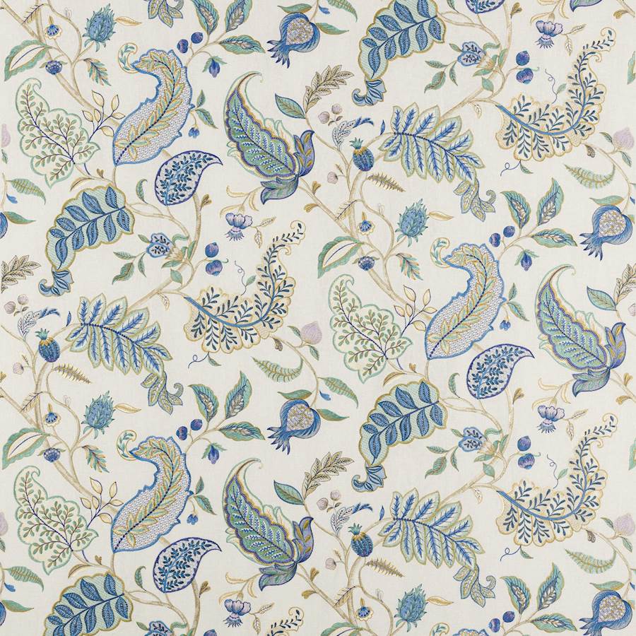 Manuel Canovas Fabric Colombe Bleu de Chine