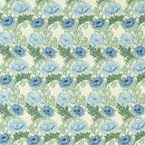 Morris and Co Tyg Chrysanthemum — Outdoor Performance Indigo Bayleaf