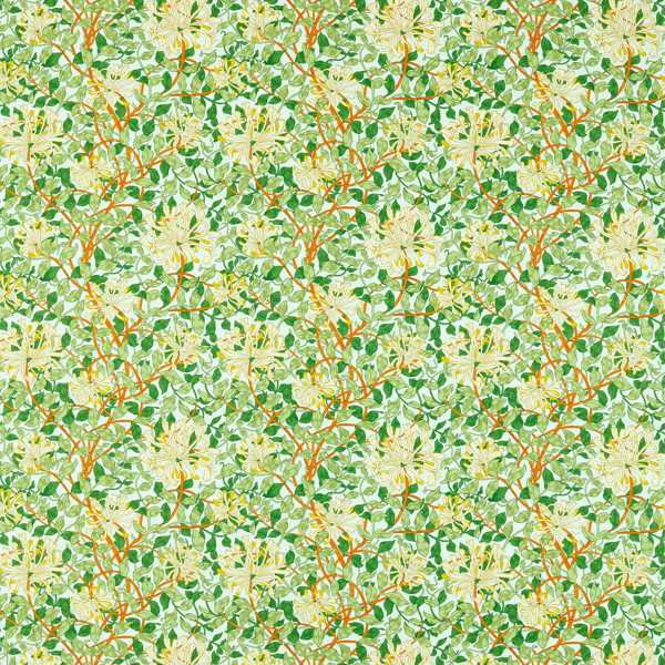 Honeysuckle Sky Burnt Orange — Morris & Co Stoffmuster