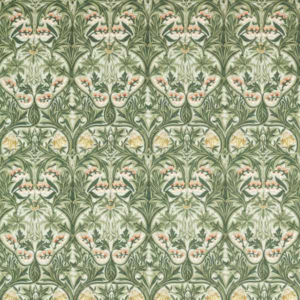 Morris and Co Tyg Bluebell — Emery Walker`s House Fabric Collection Leafy Arbour
